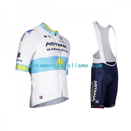 Homme Tenue Cycliste et Cuissard à Bretelles 2022 Astana Qazaqstan Team N002
